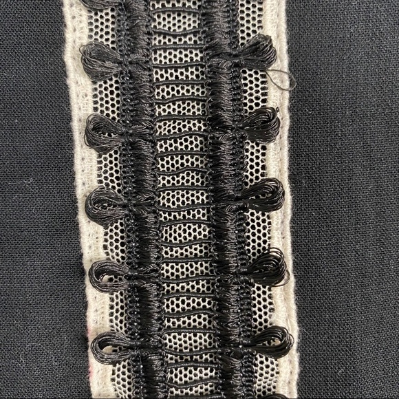 Sandro Noir Contrast Collar Embroidered Bob Dress - Picture 8 of 15